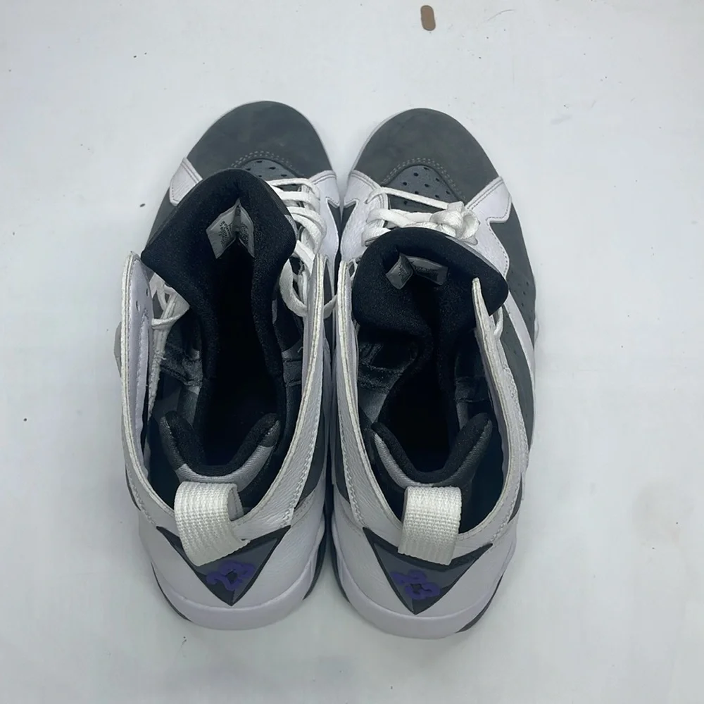 Men’s Air Jordan 7 Retro White/Gray/Purple CU9307-100 USED Size 9.5 without box - Picture 5 of 11